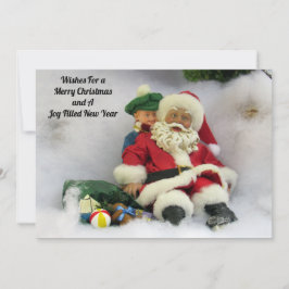 Festividades Papais noeis Tocam - Cartão de Natal Plano