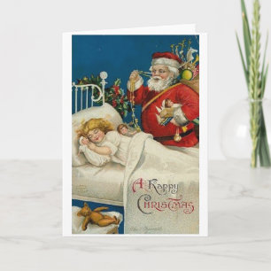 Festividades Papais noeis Vitorianos e Cartão de Natal para Cri