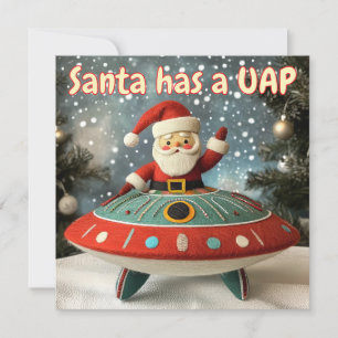Festividades Papais noeis Whimsic e Cartão de Natal OVNI