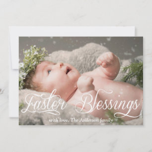 Festividades Páscoa abençoa Cartão com fotos da família de bebê
