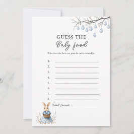 Festividades Páscoa adivinha o cartão do Chá de fraldas da Comi