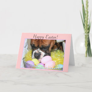 Festividades Páscoa Boxer - Cartão de saudação do cão