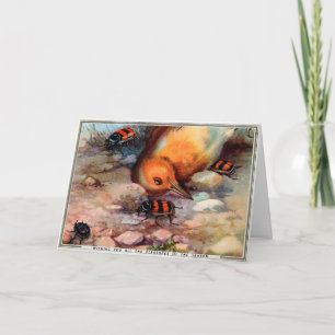 Festividades Pássaro Morto Vitoriano com Cartão de Natal de Ins