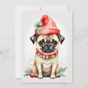 Festividades Pata de Natal com Cartão de Feriado Plano de Chapé