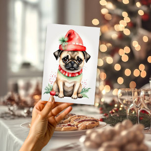 Festividades Pata de Natal com Cartão de Feriado Plano de Chapé