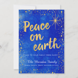 Festividades Paz Personalizada no Blue da Terra e Cartão de Nat