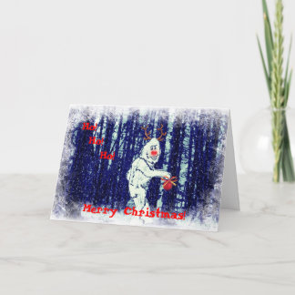 Festividades Pé Grande no Cartão de Natal da Floresta