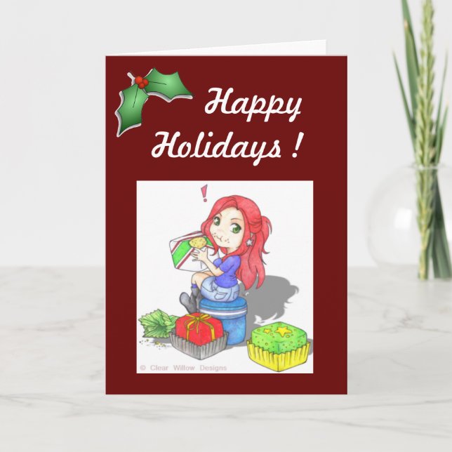 Festividades Pegada no doce cartão de saudação (Frente)