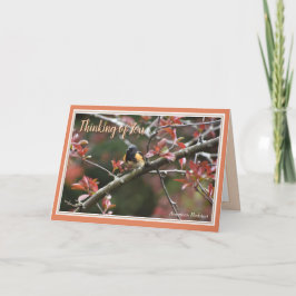 Festividades Pensando em você Belo Cartão de Saudação de Pássar