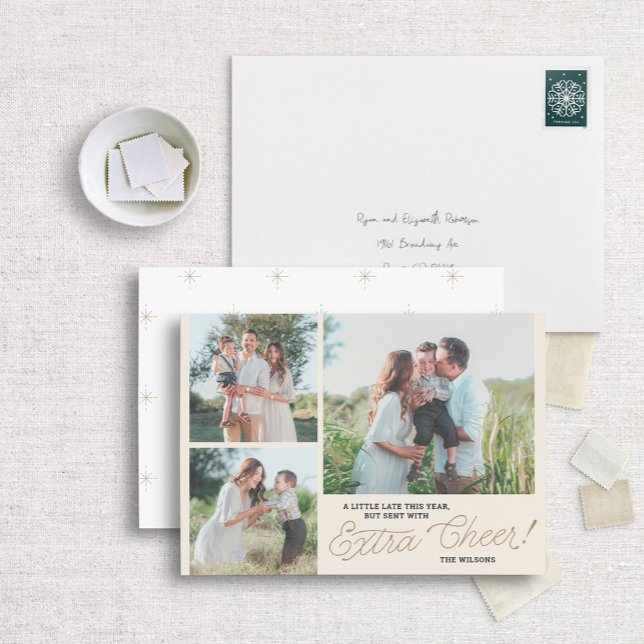 Festividades Pequeno Cartão com fotos de Férias Atrasado Mais C (Criador carregado)