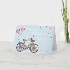 Festividades Pequeno Cartão de Dia de os namorados de bicicleta