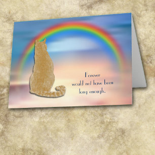 Festividades Perda do Cartão de condolências Ginger Cat Rainbow