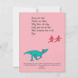 Festividades Perseguido por cartão gerado por AI de dinossauro