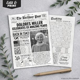 Festividades Personalizado de volta em cartão de aniversário de