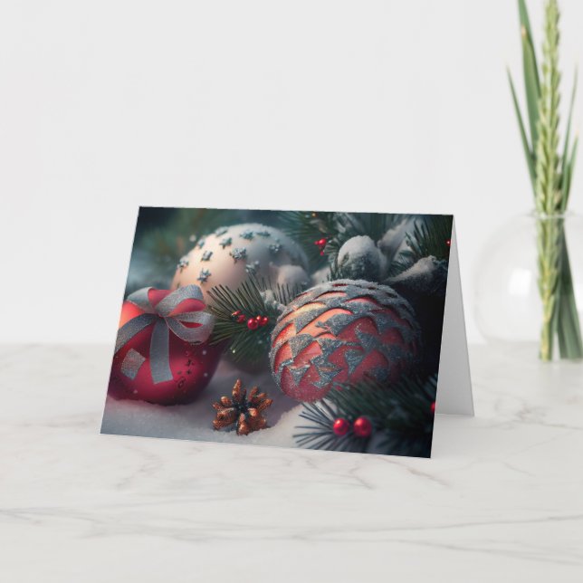 Festividades Personalizar Cartão de Natal - Bolhas Xmas (Frente)