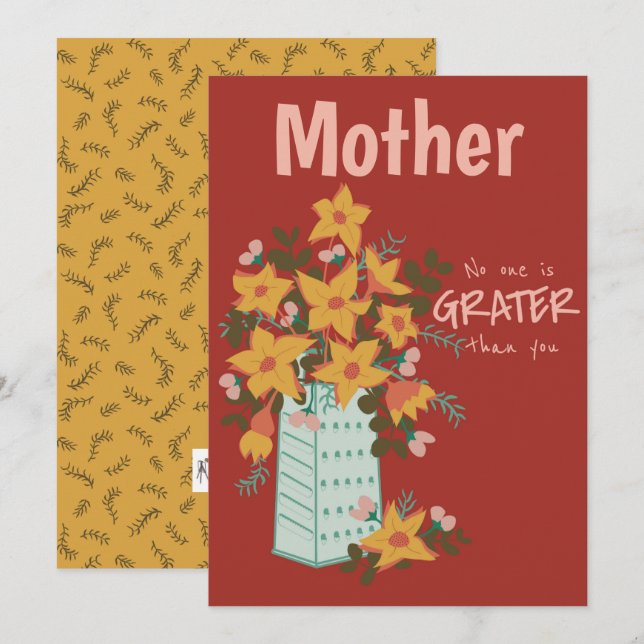 Festividades Personalizável 'Ninguém é Grater' - Cartão de Saud (Frente/Verso)