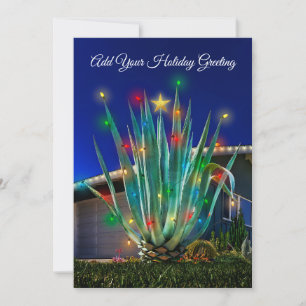 Festividades Personalize seu Majestoso Agave em cartão de Natal
