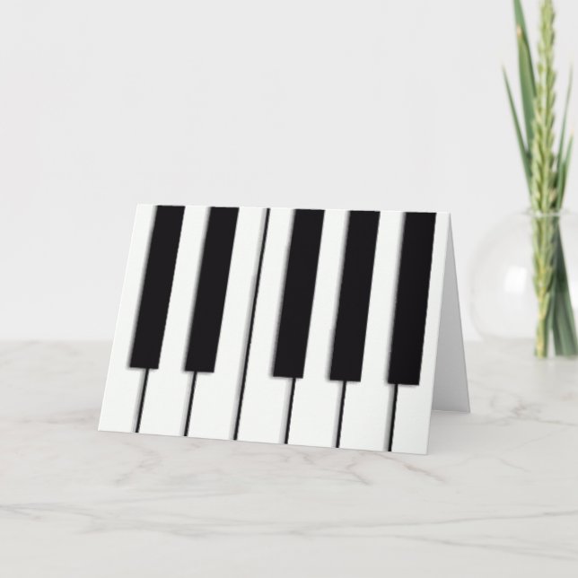 Festividades Piano Keys Cartão de Natal (Frente)
