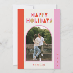 Festividades PICOS MODERNOS NATAL HOLIDAY 1 Cartão de Arca Fo
