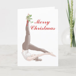 Festividades Pilates Mistletoe Cartão de Natal