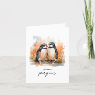 Festividades Pinguim Cartão de Natal Esposa Marido