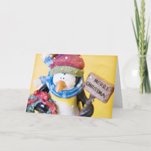 Festividades Pinguim: Cartão de Saudação de Natal