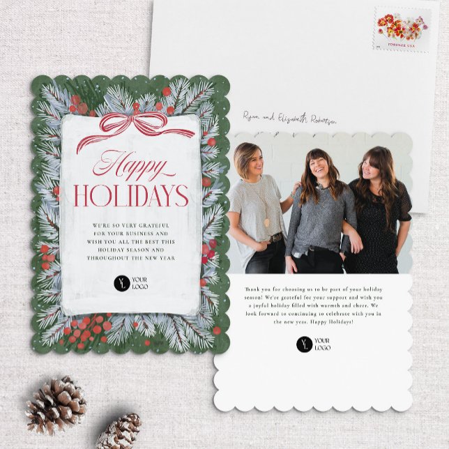 Festividades Pino pintado e cartão de feriado corporativo de Ar (Criador carregado)