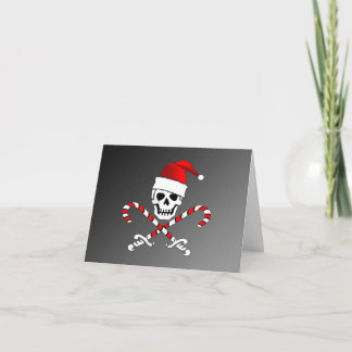 Festividades Pirate Jolly Roger Papai noel cartão de Natal