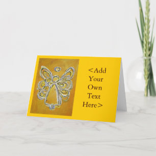 Festividades Placas de Nota ou Cartão de Saudação Anjo Amarelo