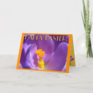 Festividades Placas de páscoa Flores Azuis Cartão de Saudação P