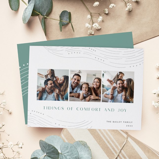 Festividades Pontas de inverno | 3 Cartão de Feriado para Colag (Criador carregado)