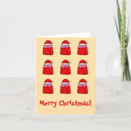 Festividades Porcos nos cobertores Cartão de Natal