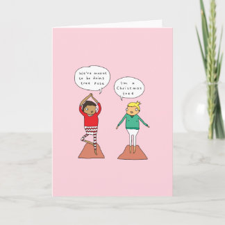 Festividades Pose de árvore de Natal | Cartão de Natal engraçad