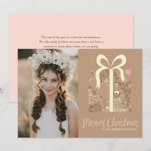 Festividades Presente de Natal Whimiscal   Cartão com fotos de 