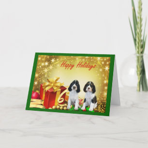 Festividades Presentes de cartão de Natal Inglês Springer Spani