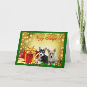 Festividades Presentes de Cartão de Natal Pembroke Welsh Corgi