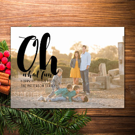 Festividades Preto - Que Cartão Plana de Foto Feriado Divertido