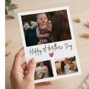 Festividades Primeiro Dia das Mães Cartão de Foto Personalizado