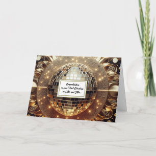 Festividades Primeiro Natal Cartão de Férias de Casal Recém-Cas