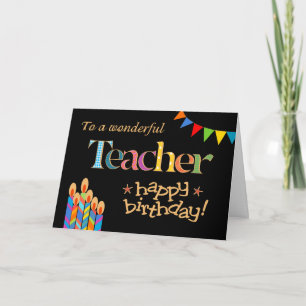 Festividades Professor, estamenha e velas do cartão de