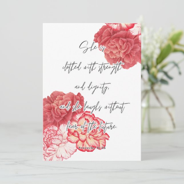 Festividades Proverbos, Cartão Religioso, Cartão de Empoderamen (Em pé/Frente)