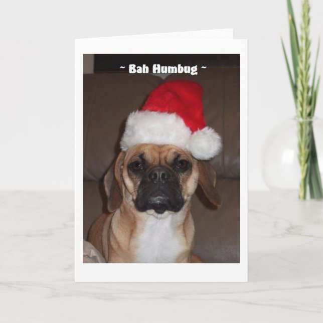 Festividades Puggle! Cartão de Natal (Frente)