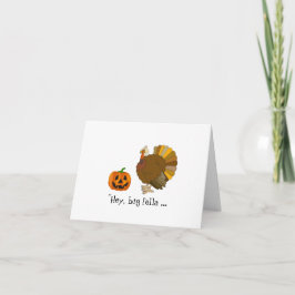 Festividades Pumpkin Humoroso e Cartão de Ação de Graças para a