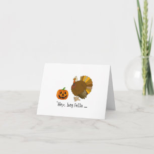 Festividades Pumpkin Humoroso e Cartão de Ação de Graças para a