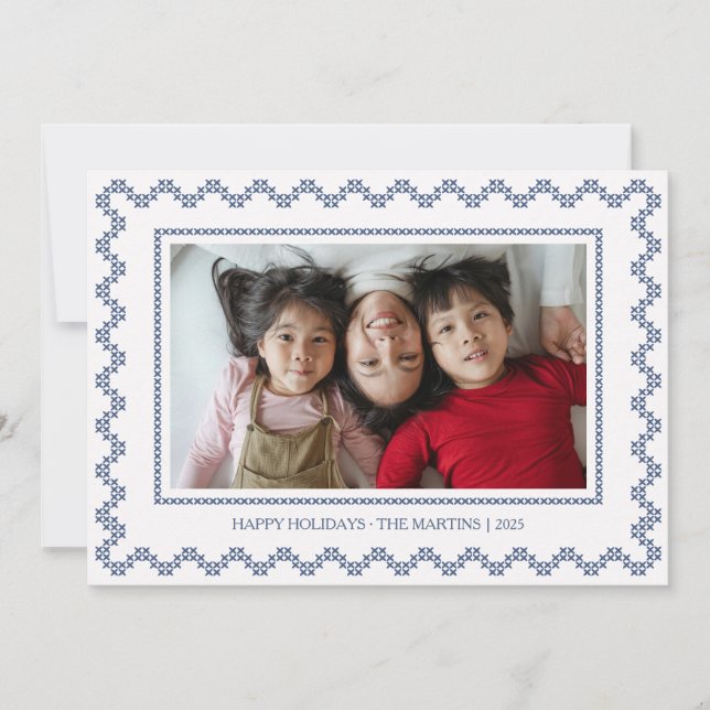 Festividades Quadro cruzado, feriados felizes Cartão de Natal (Frente)