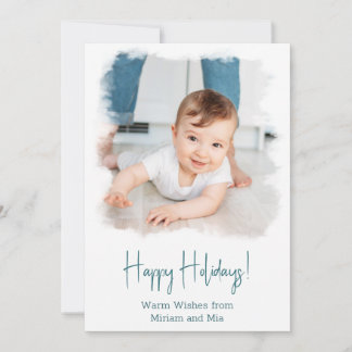 Festividades Quadro de Aquarelas Brancas do Cartão com fotos de