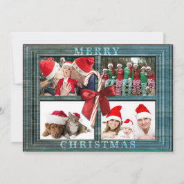 Festividades Quadro de Madeira Faux Rustic Faux Cartão com foto