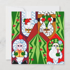 Festividades Quanto mais feliz for o cartão de saudação de Nata