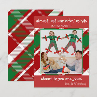 Festividades "Quase Perdendo a Cabeça" Cartão de Natal Engraçad