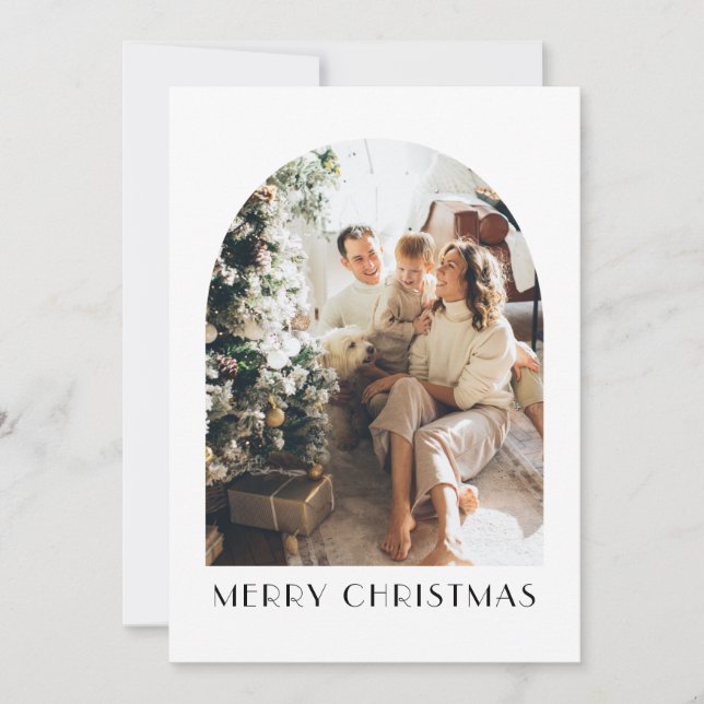 Festividades Que Cartão de Natal Moderno de 12 Fotos para o Ano (Frente)